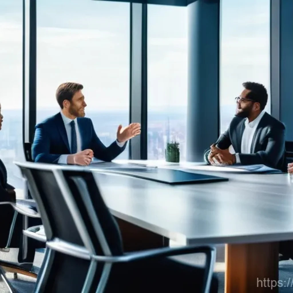 CFA 자격증으로 컨설팅 직무 진출 - **Prompt:** A diverse group of financial consultants, smartly dressed in business attire (suits and ...