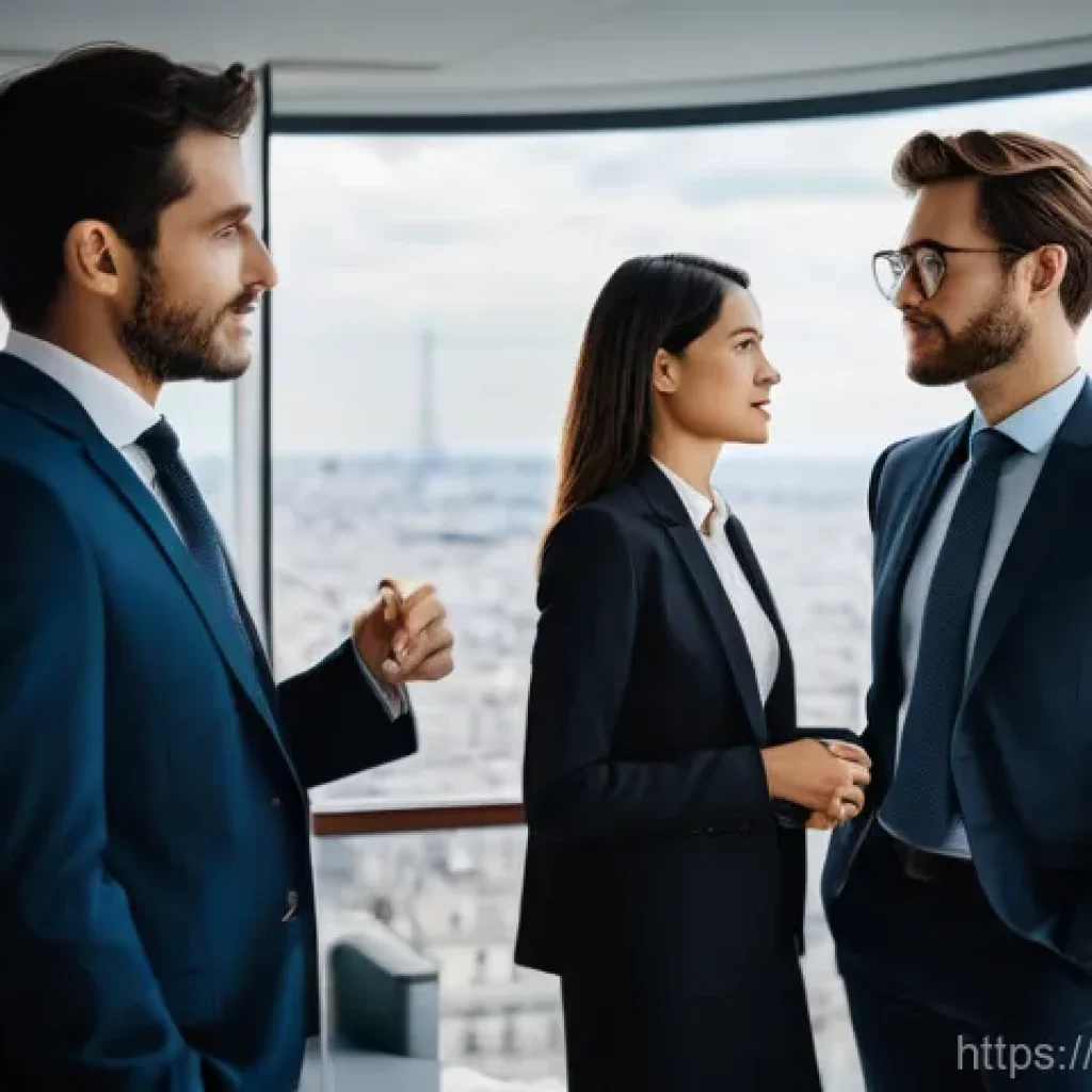 CFA 자격증 취득 후 자기 계발 - **Prompt:** A diverse group of sophisticated finance professionals, including men and women in their...