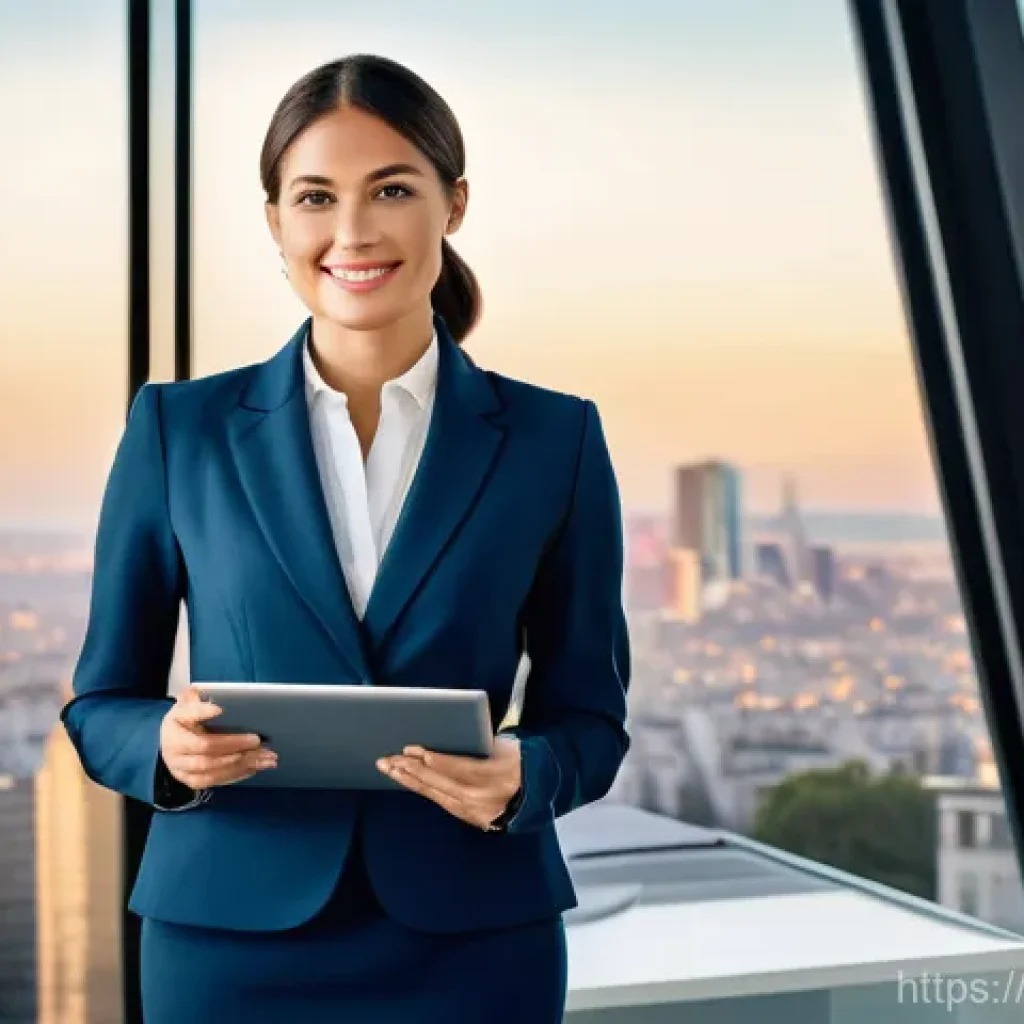 CFA 자격증으로 진출 가능한 직무 - **A confident and accomplished finance professional** (male or female, 30s to 40s, wearing smart bus...