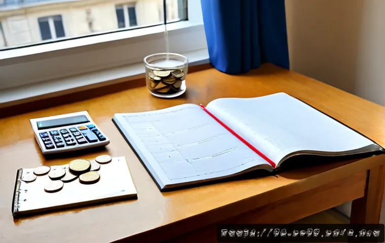 CFA 준비생을 위한 도서 추천 - Photorealistic study scene for a French CFA candidate, neatly arranged unmarked finance textbooks wi...